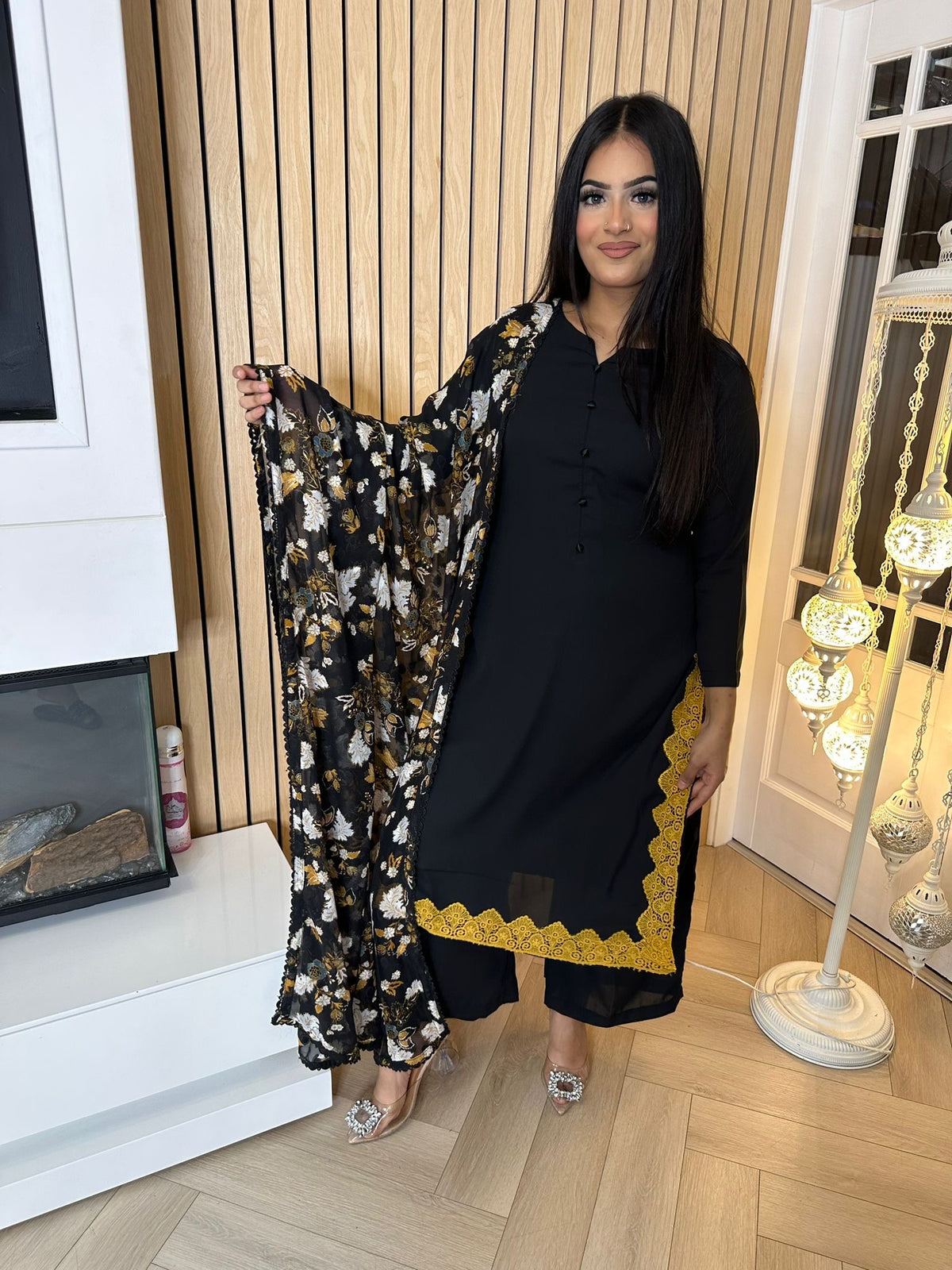 Maliha- Black& Mustard