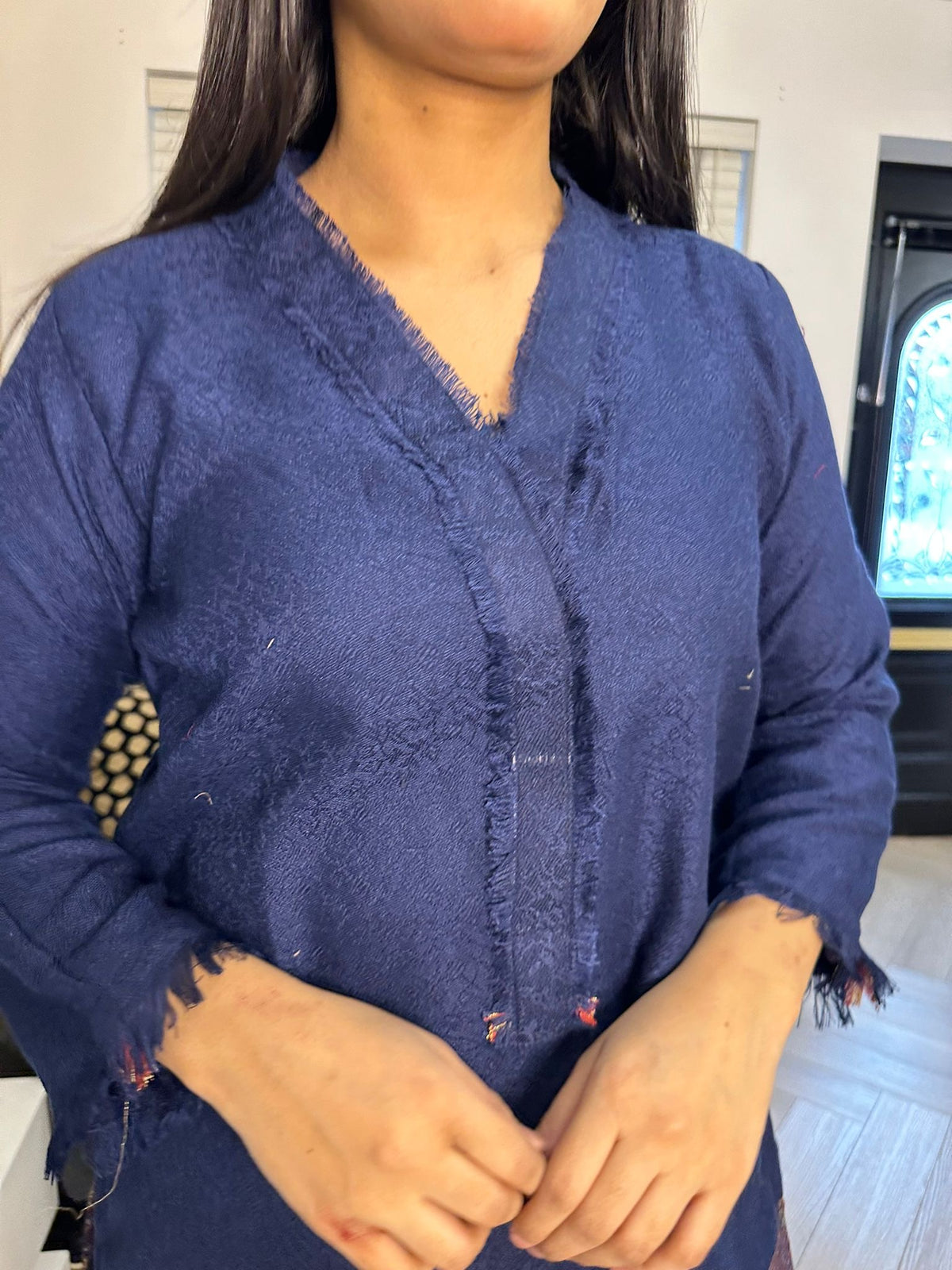 Pashmina Kurta - Navy