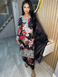 Designer By Raniya 3pc Linen Printed suit U4-B2