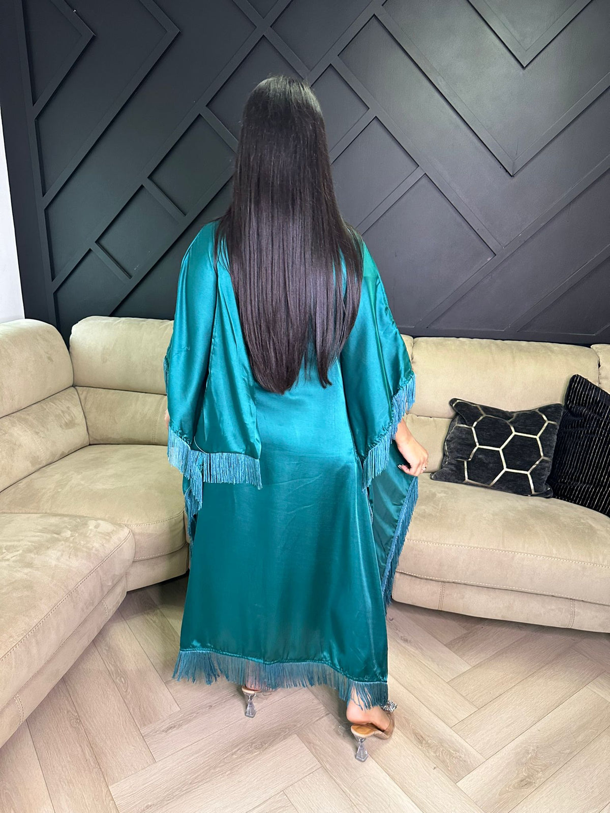 Raniya’s Silk Kaftaan - Turquoise