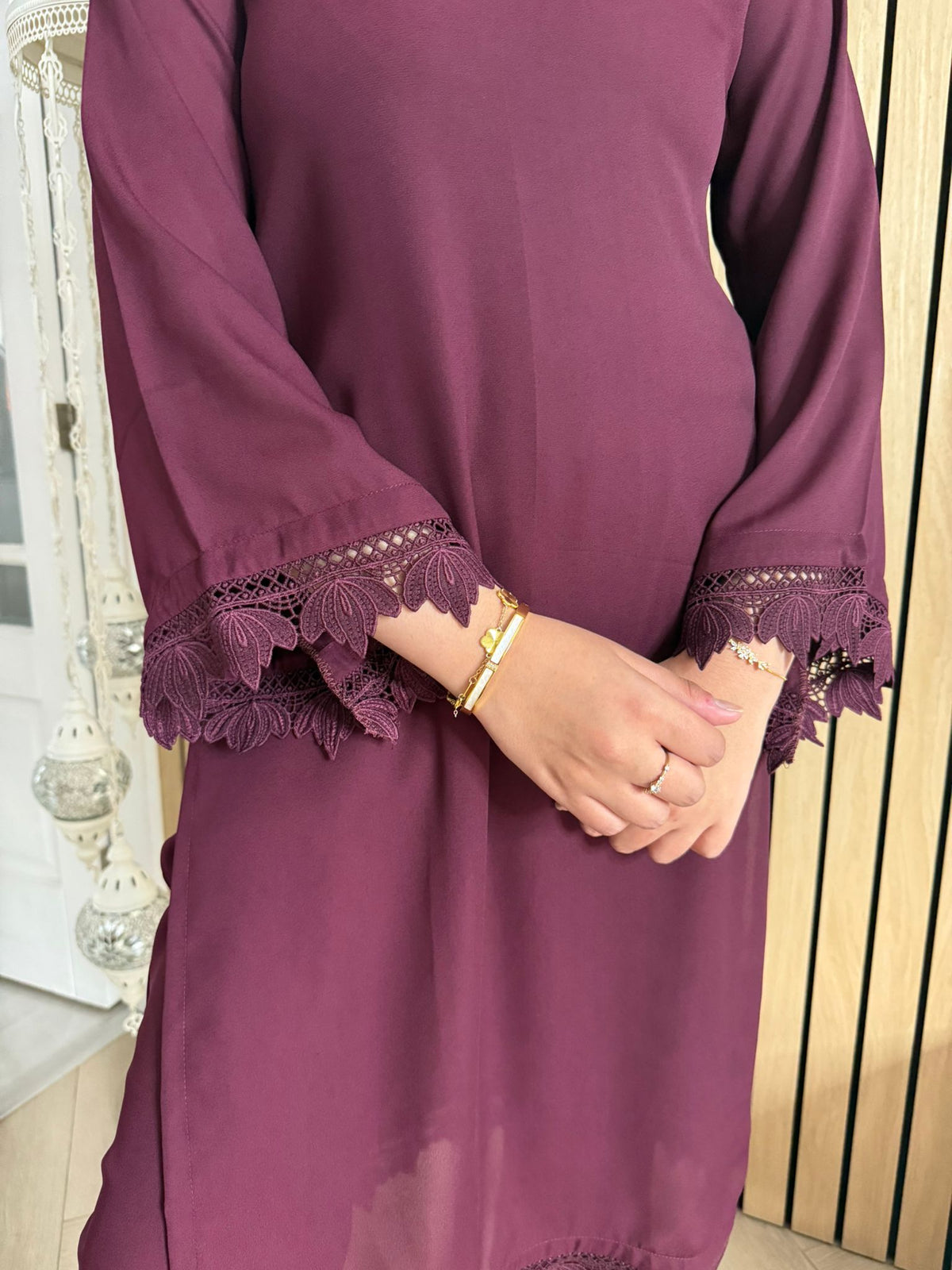 Aleena 2pc Georgette Cut Neckline Co-Ord
