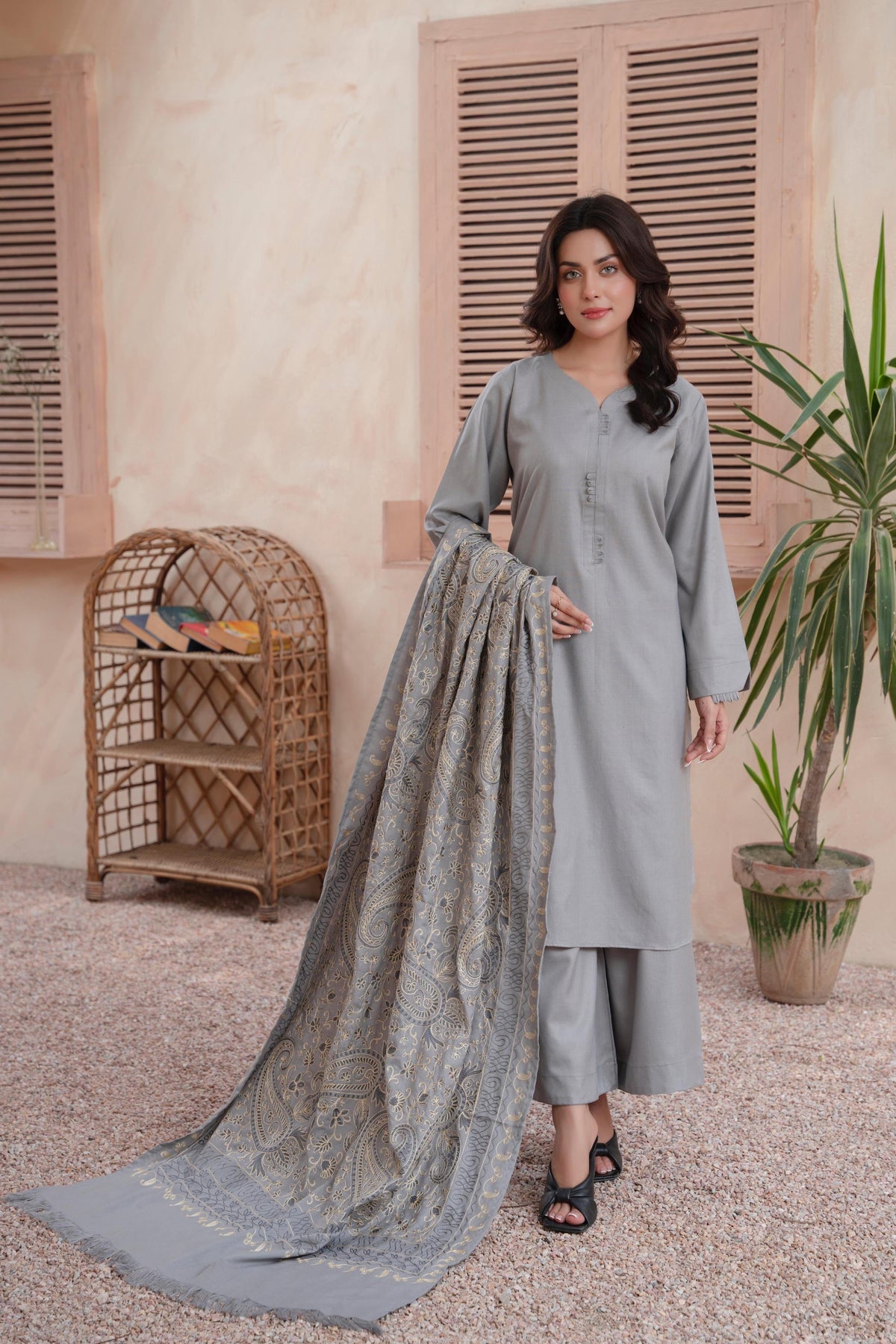 Designer By Raniya Noor Bano 3pc Dhannak Suit