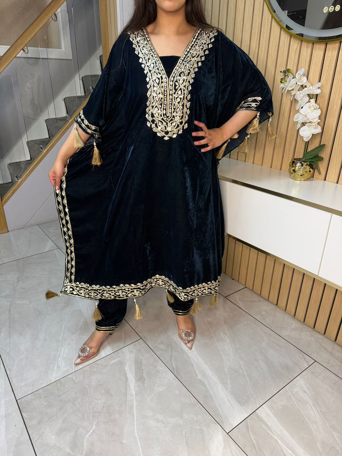 Gotta Velvet 2pc Kaftaan with Matching Trouser