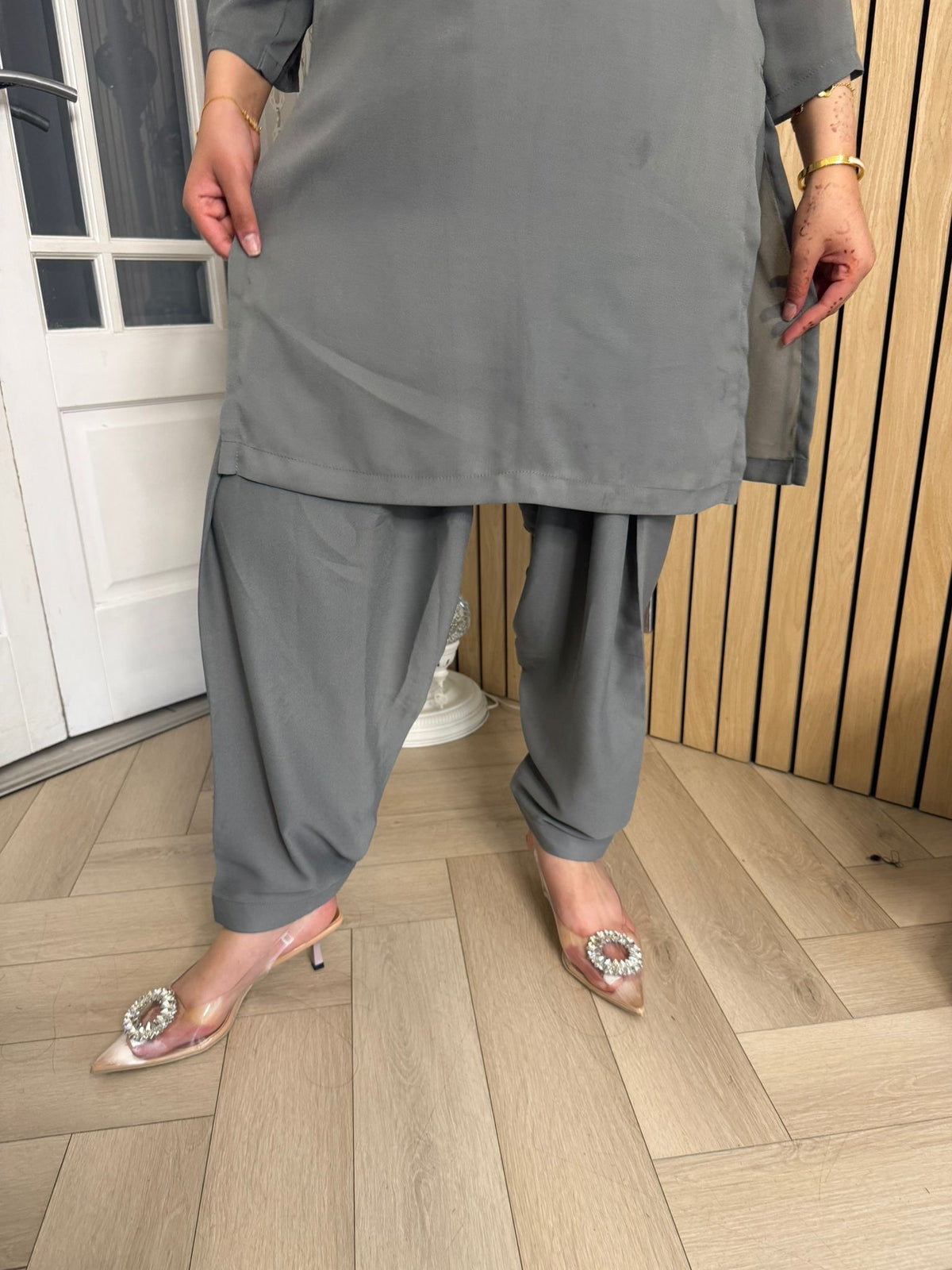 Nazeera 2pc Georgette Button Co-Ord U3-A4