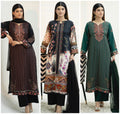 Helan 3pc Long Length Kaftaan With Trouser and Matching Chiffon Dupata