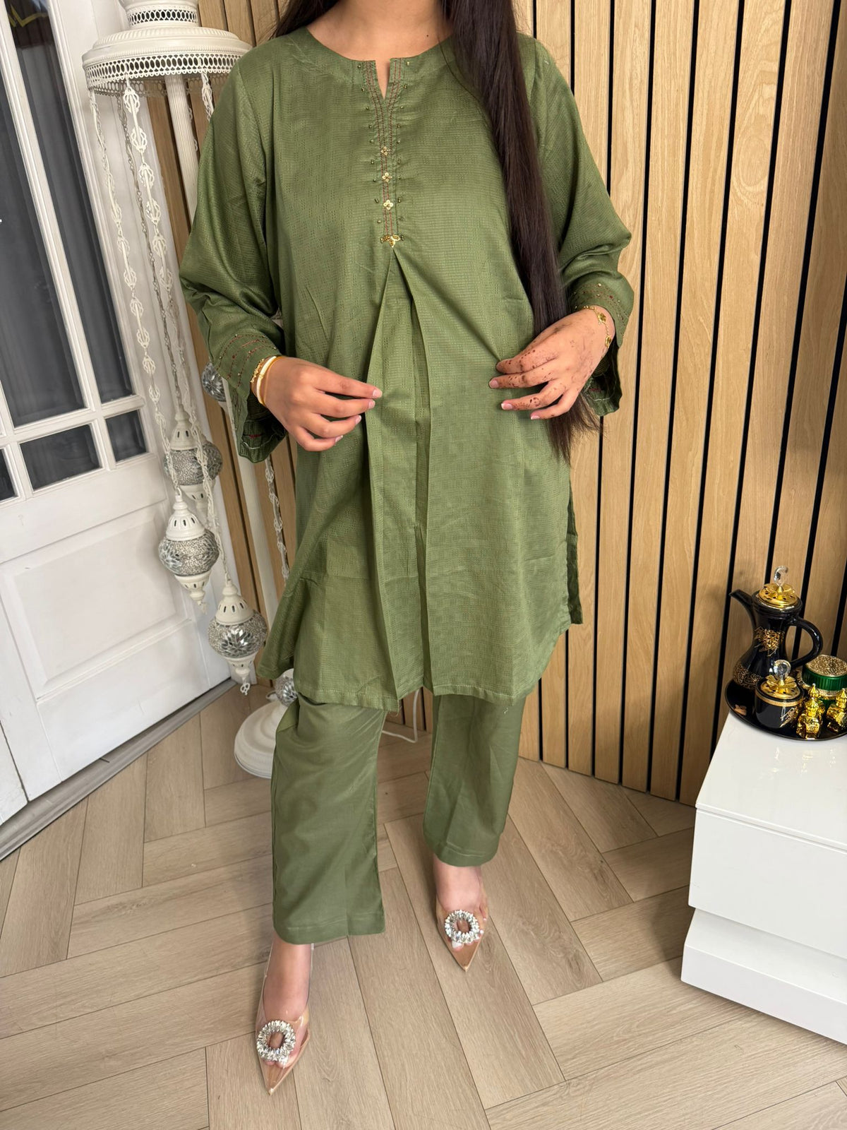 Nazma 2pc Plain Lawn Suit U3-B4