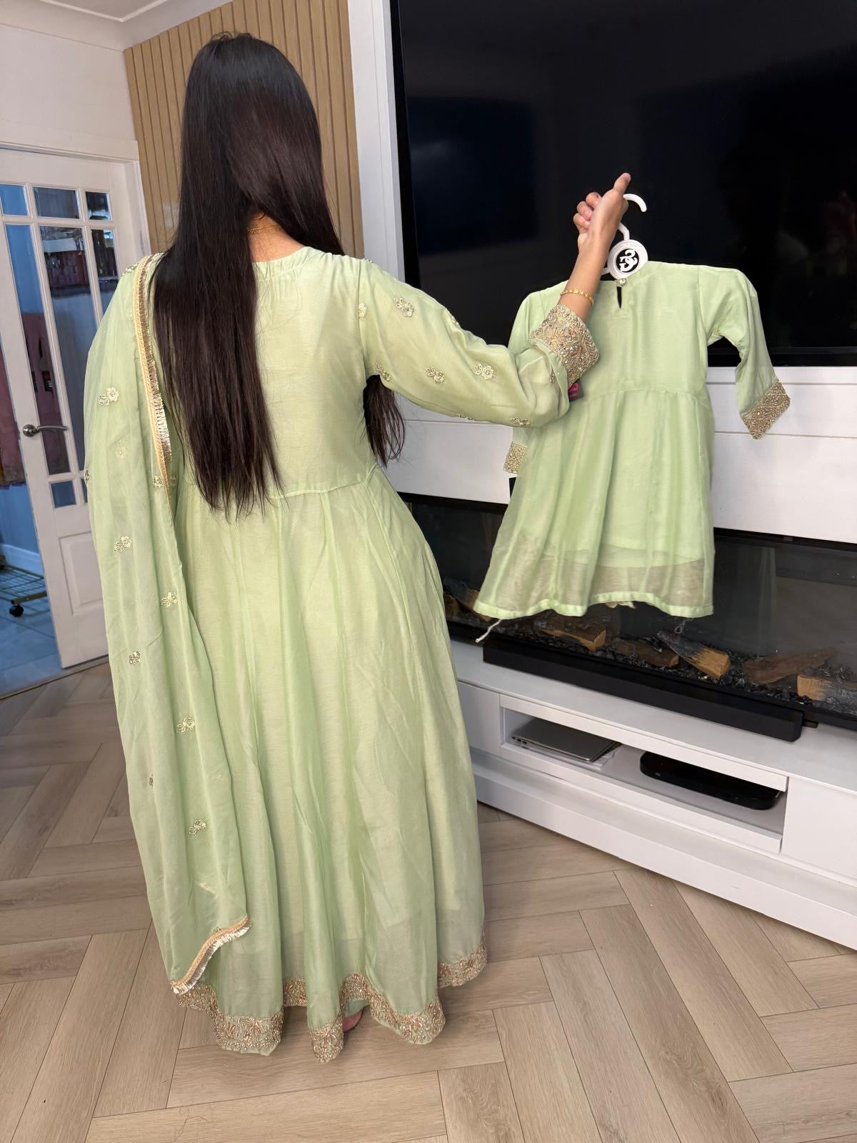 Felisha 3pc Mother & Daughter Frock