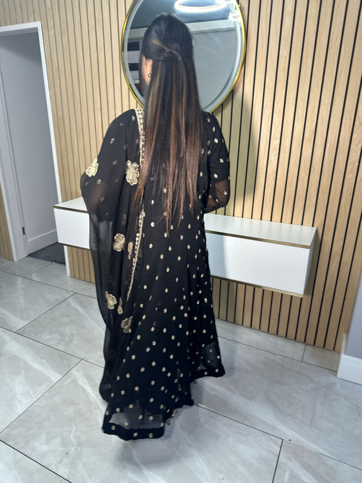 Nawal 3pc Chiffon Sequin Maxi