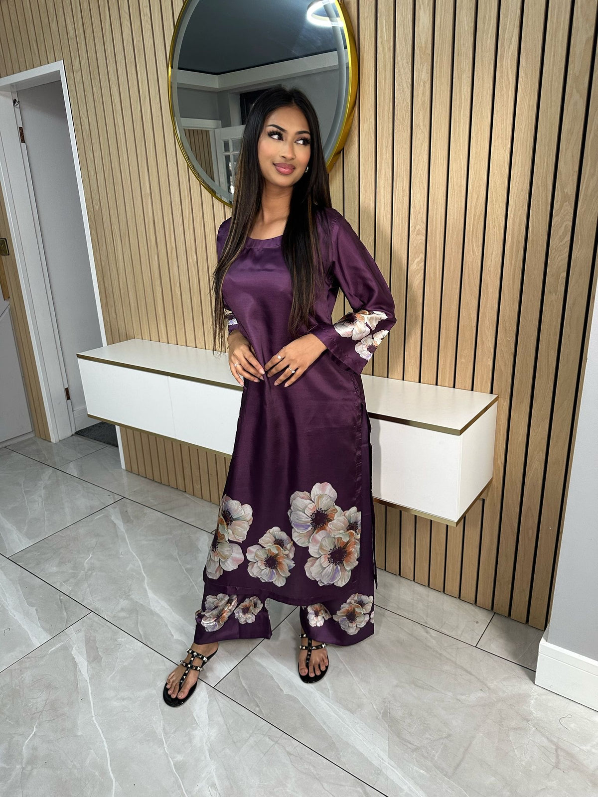 Fizza Printed 2pc Silk Co-Ord