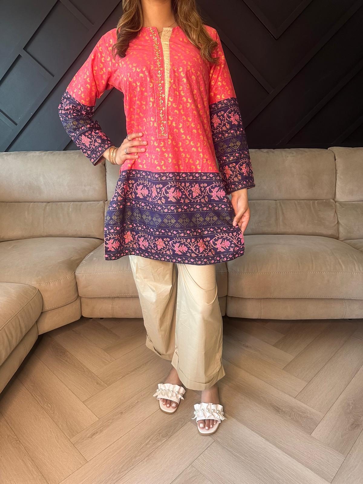 Sale Zarish Kurta - Pink