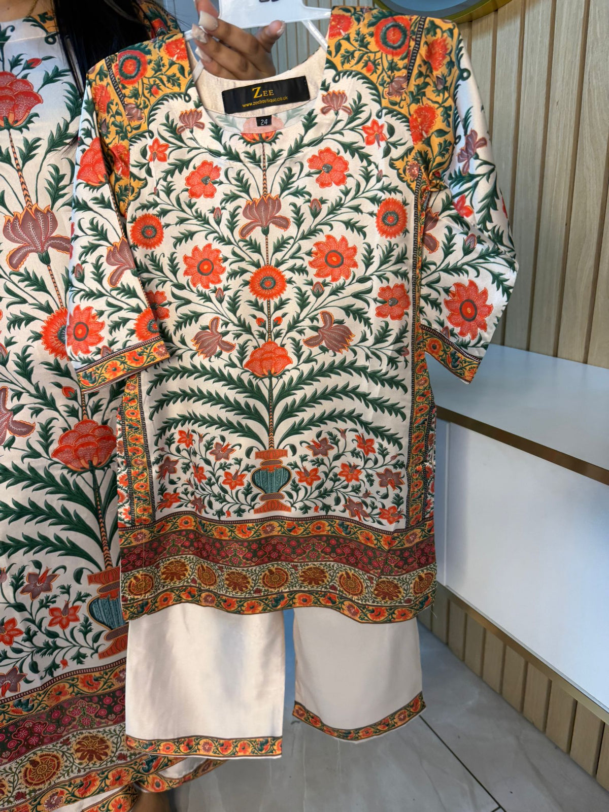Shamila 2pc Silk Mother and Daughter Co-ord D1-F