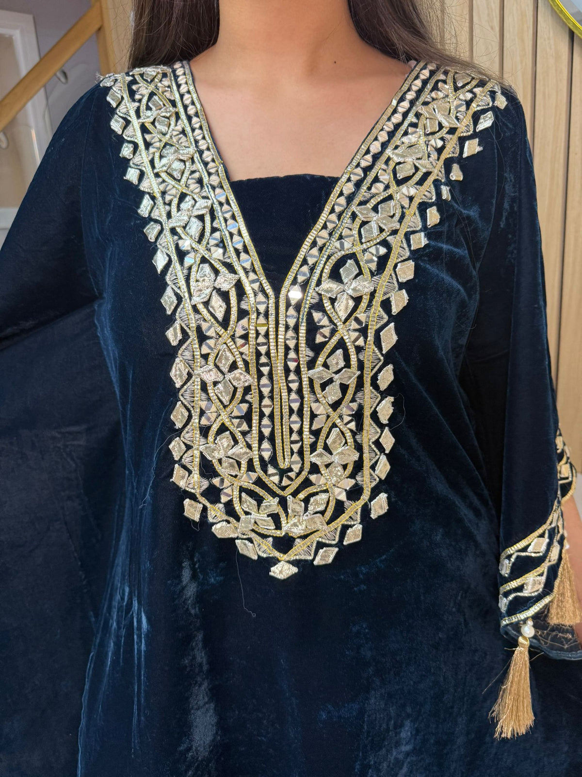 Gotta Velvet 2pc Kaftaan with Matching Trouser