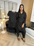 Leela M&D Shalwar-Black