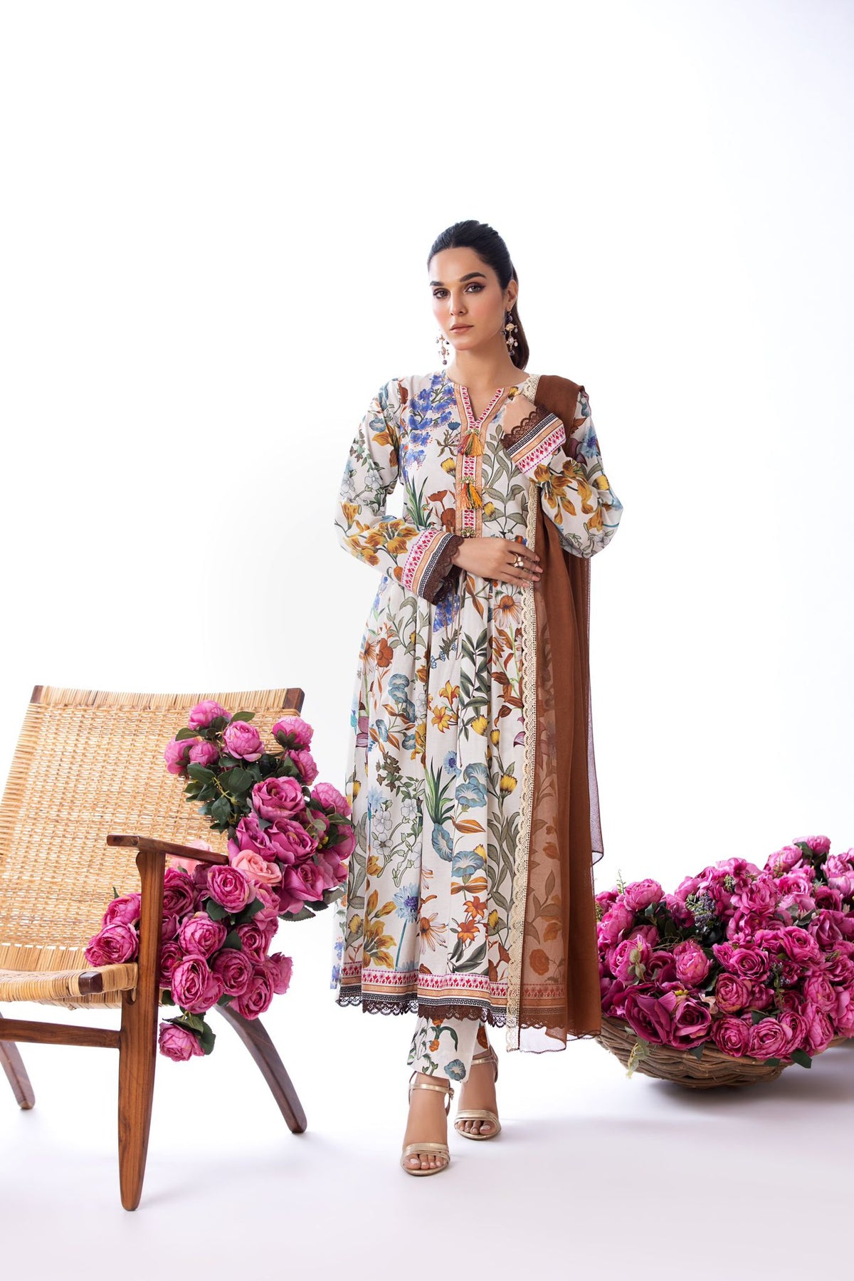 Heera’s Eid 2024 - Off White Multi Floral