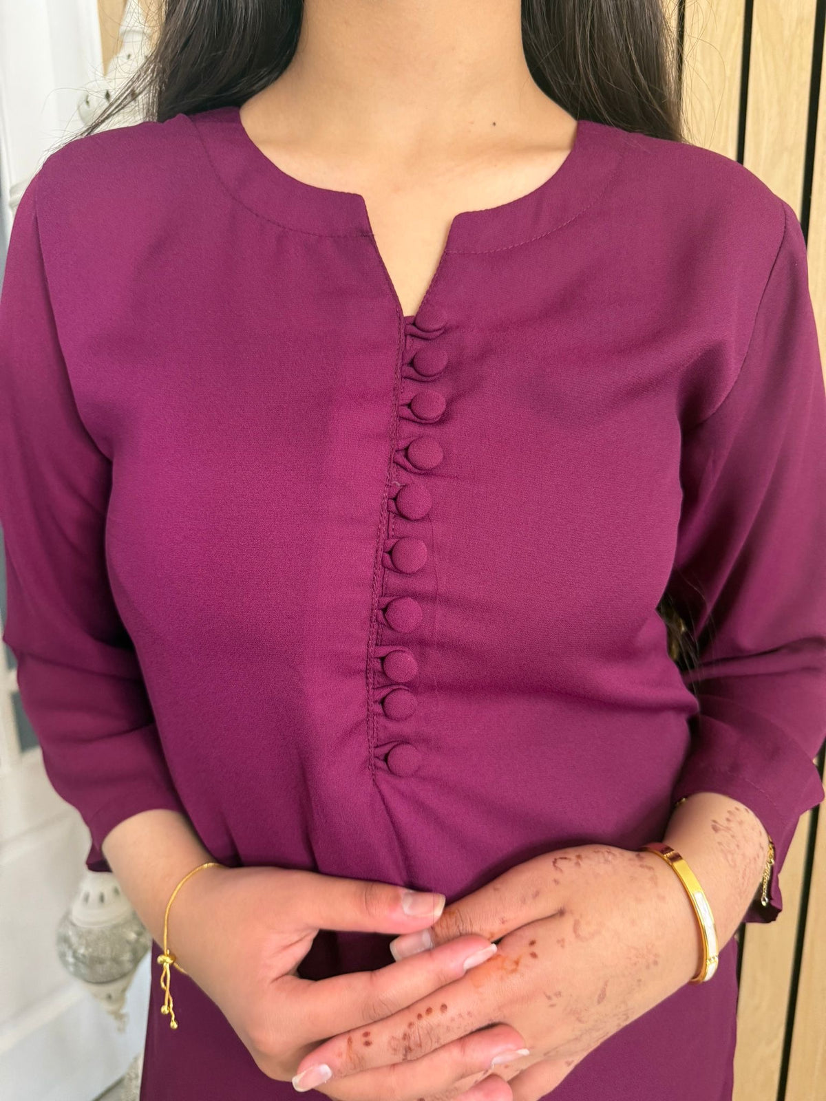 Nazeera 2pc Georgette Button Co-Ord U3-A4