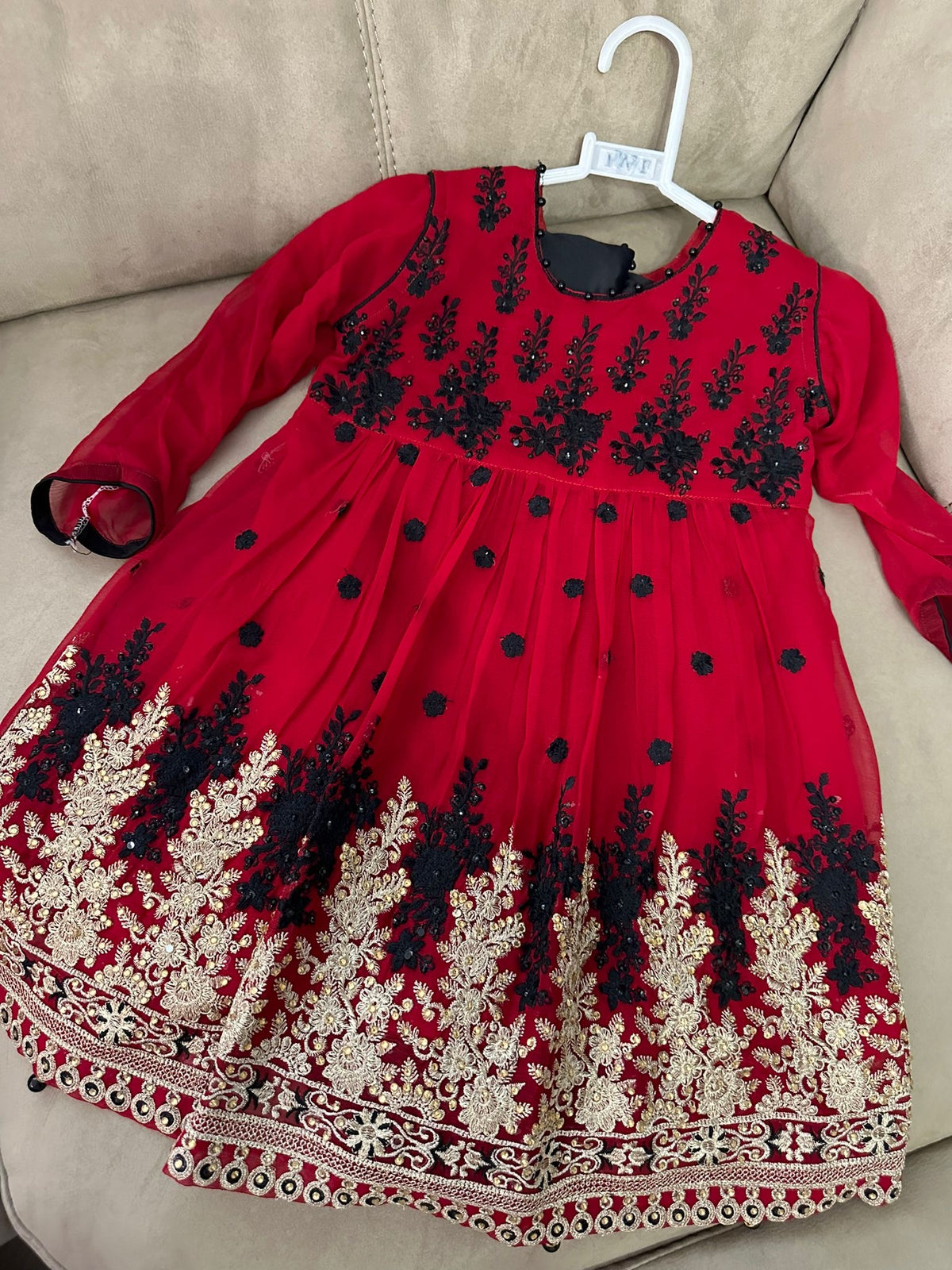 Sana Kids 3pc Facy Chiffon Suit -