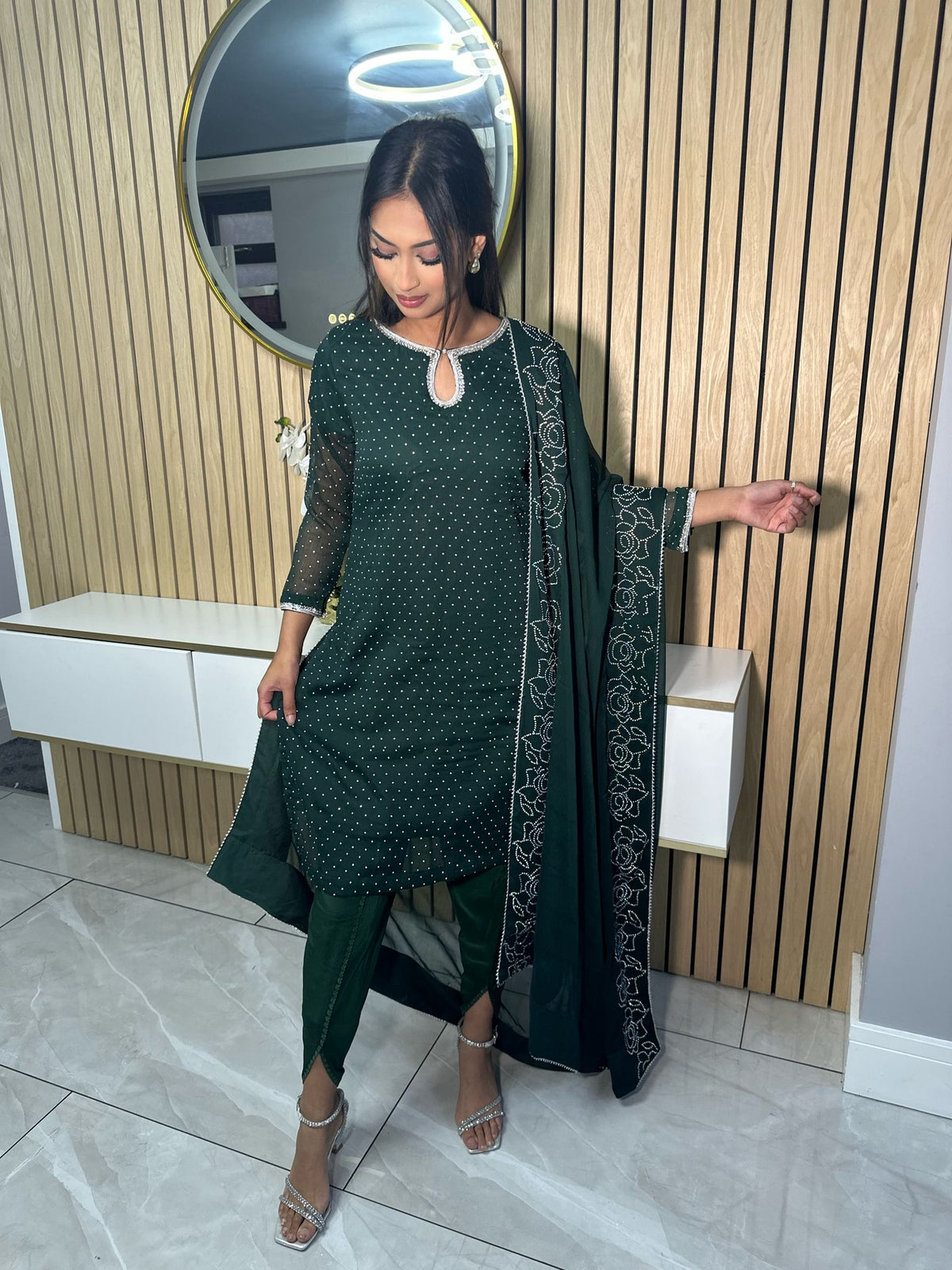 Leema 3pc Gem Embelished Suit