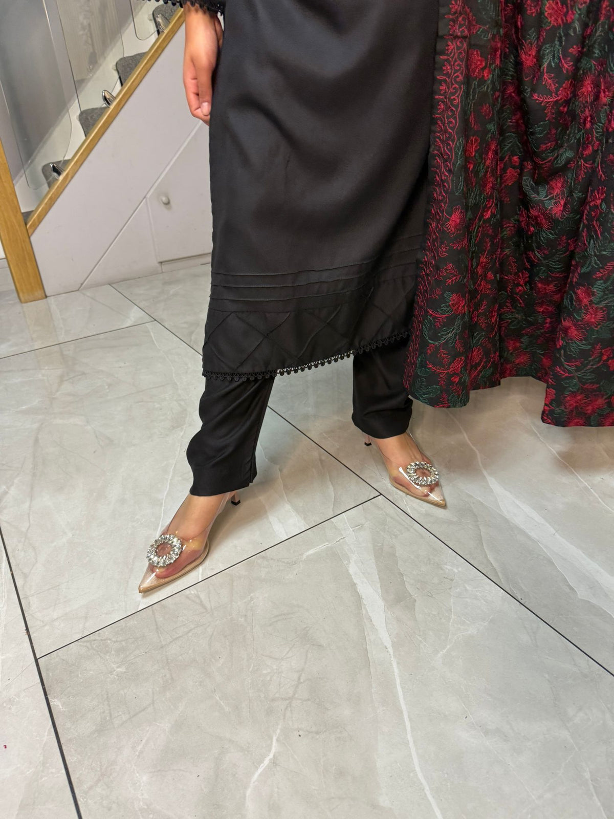 Noor Zahra 3pc Dhannak Suit With Embroidered Shawl