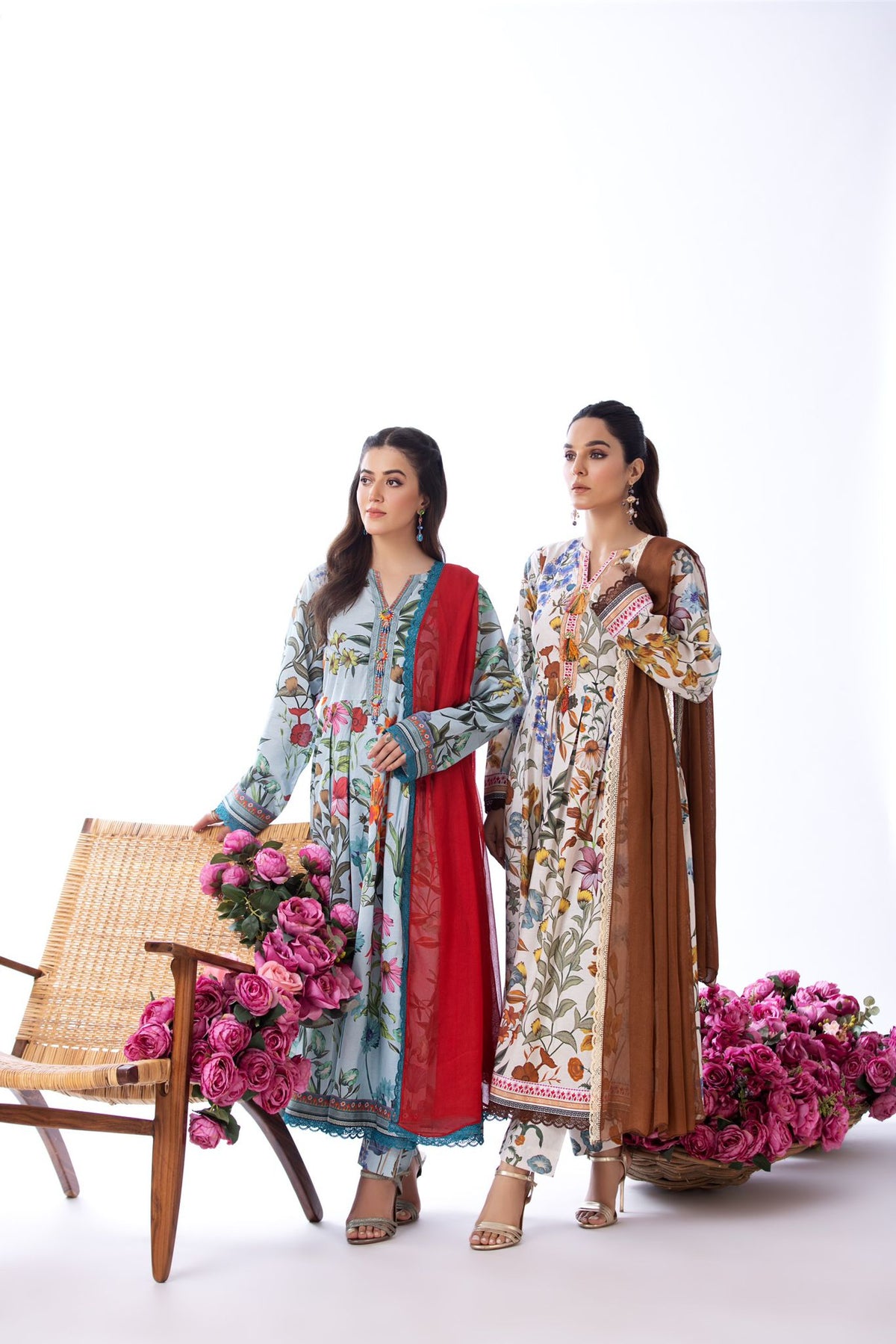 Heera’s Eid 2024 - Blue Multi Floral