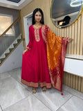 Huda 2pc Indian Silk Dress with Banarsi dupata U3-A5