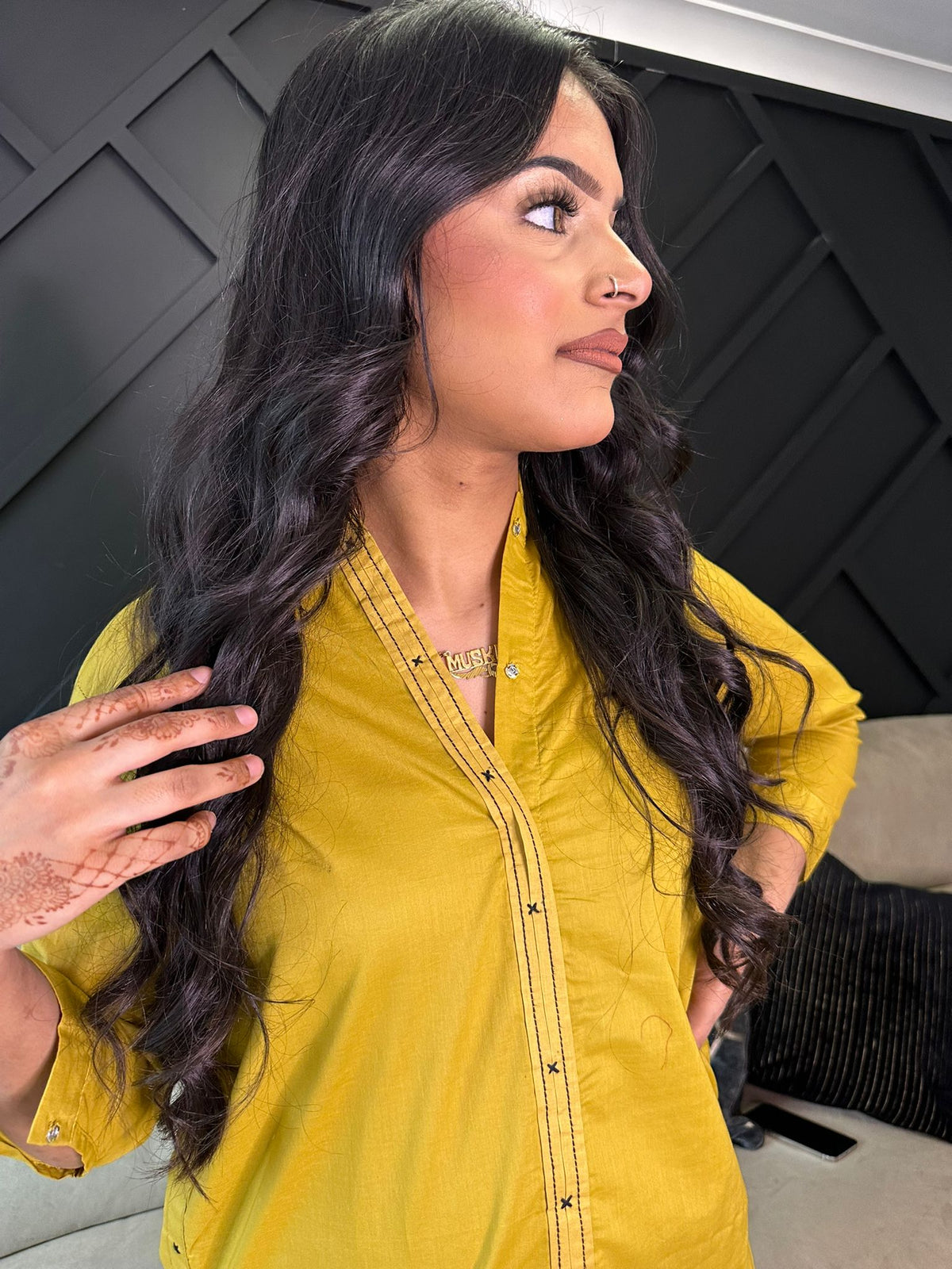 Asim Jofa Kurta - Yellow