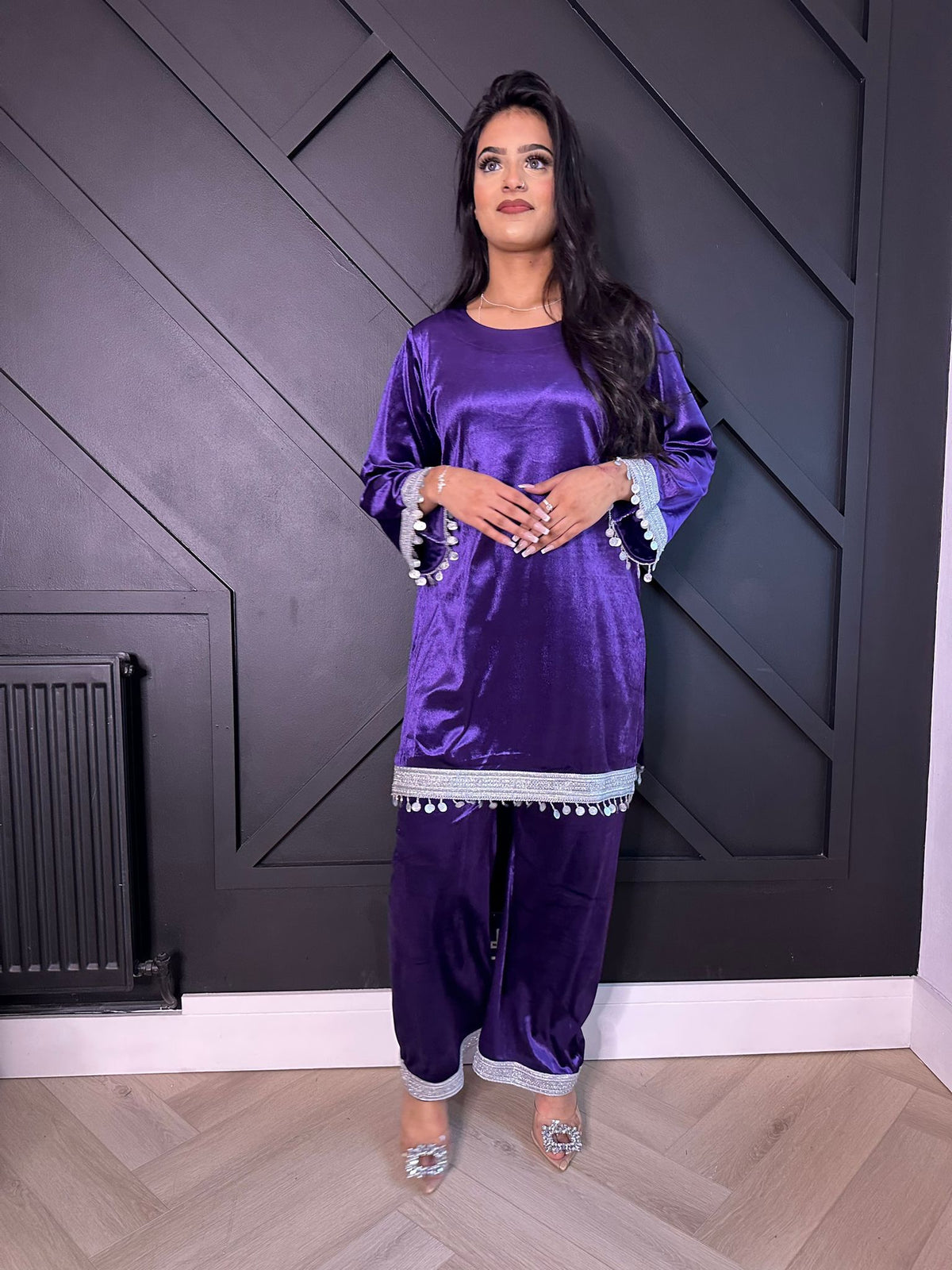 Zee Velvet 2 piece - Purple