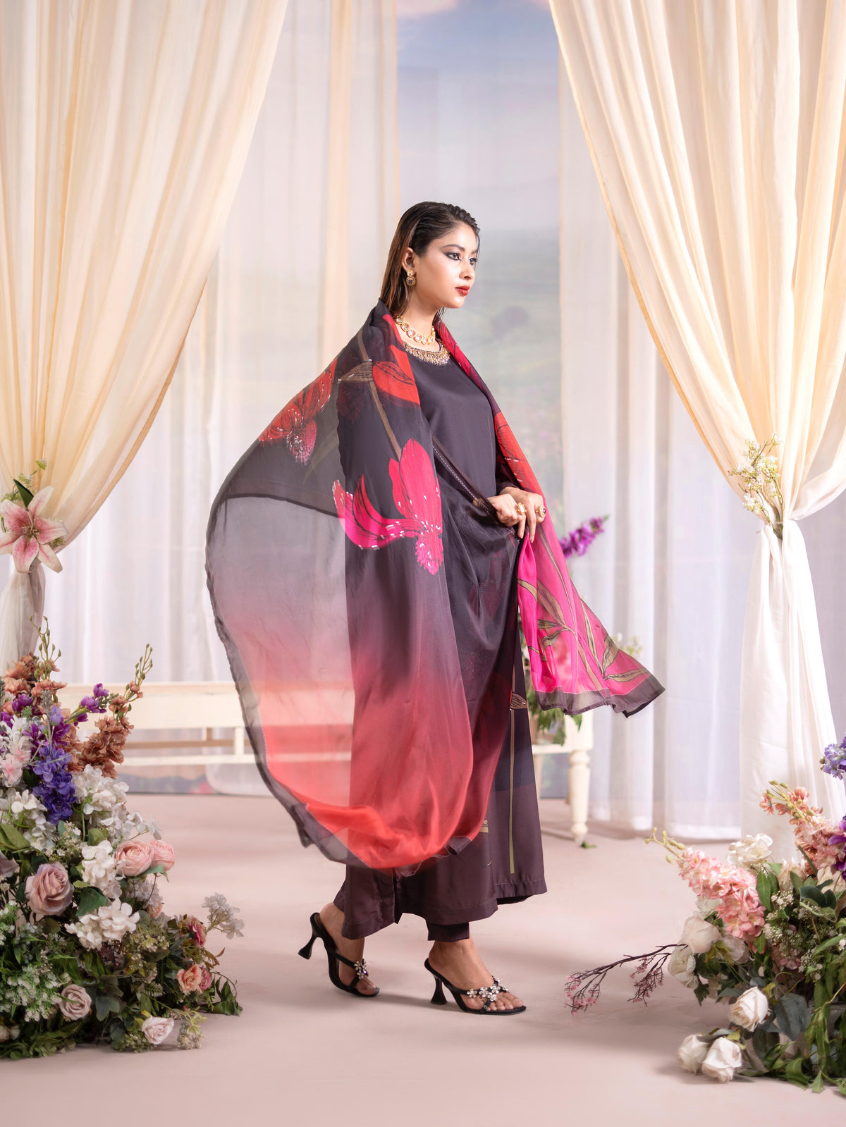 Neha 3pc Grip Silk Suits  By Raniya