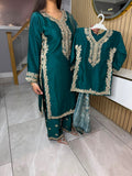 Alirah 3pc Mother & Daughter Viscous Suit With Plazzo