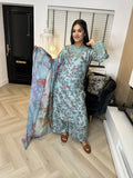 Maha Gul 3 Piece - Blue U4-A4