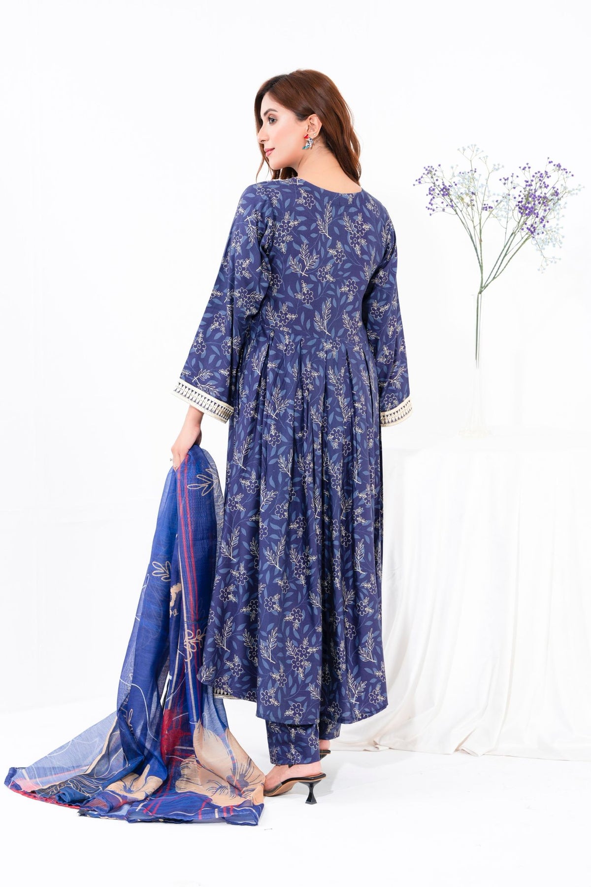 Maha Gul 3 Piece - Navy Dress