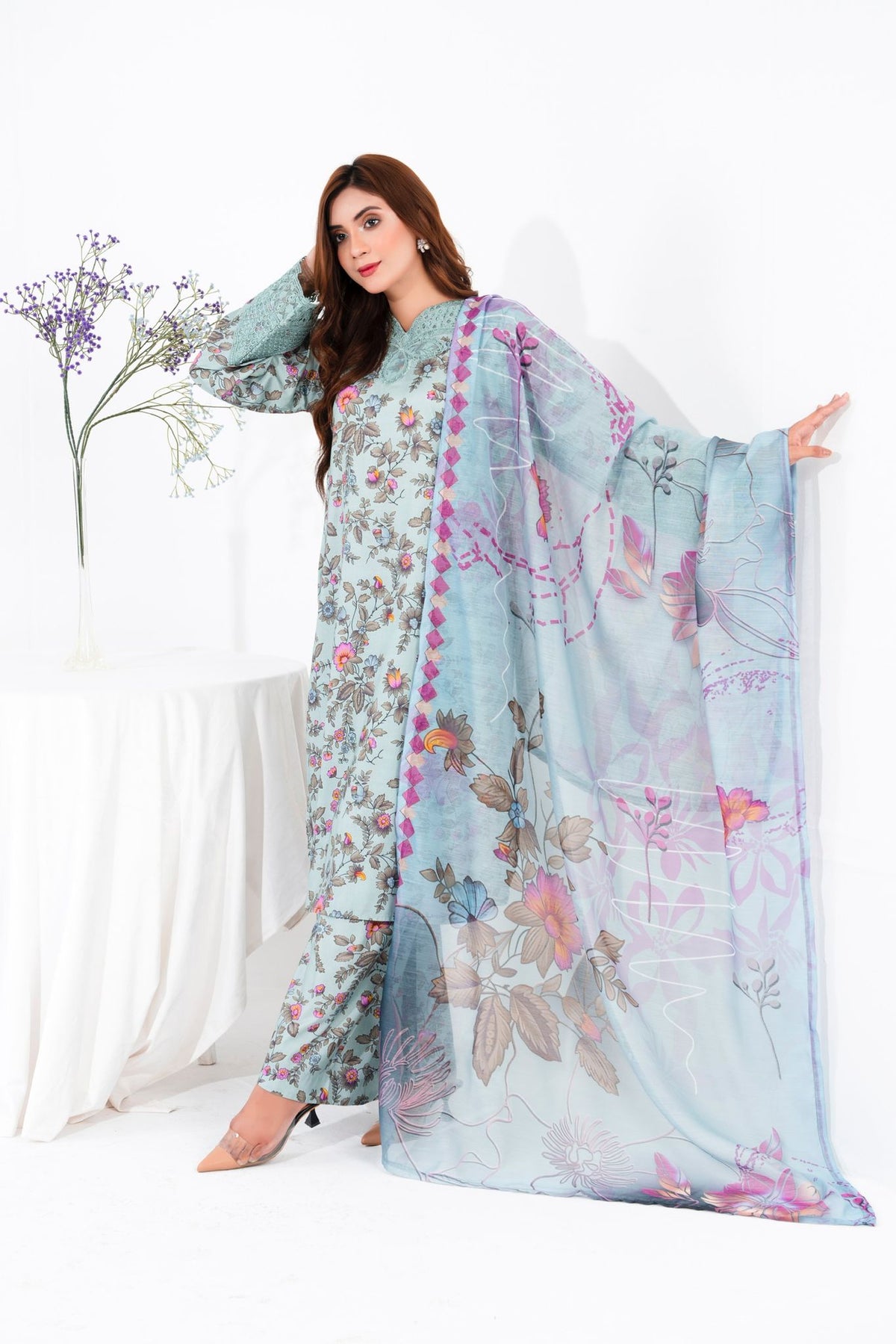 Maha Gul 3 Piece - Blue