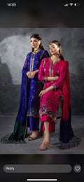 Tara by Designer Khuda Baksh 3pc suit in chiffon