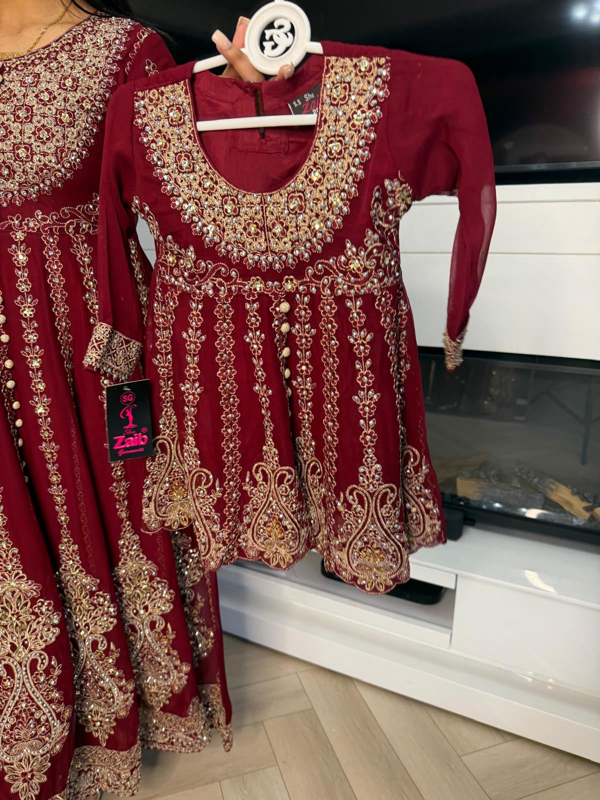 Felisha 3pc Mother & Daughter Frock