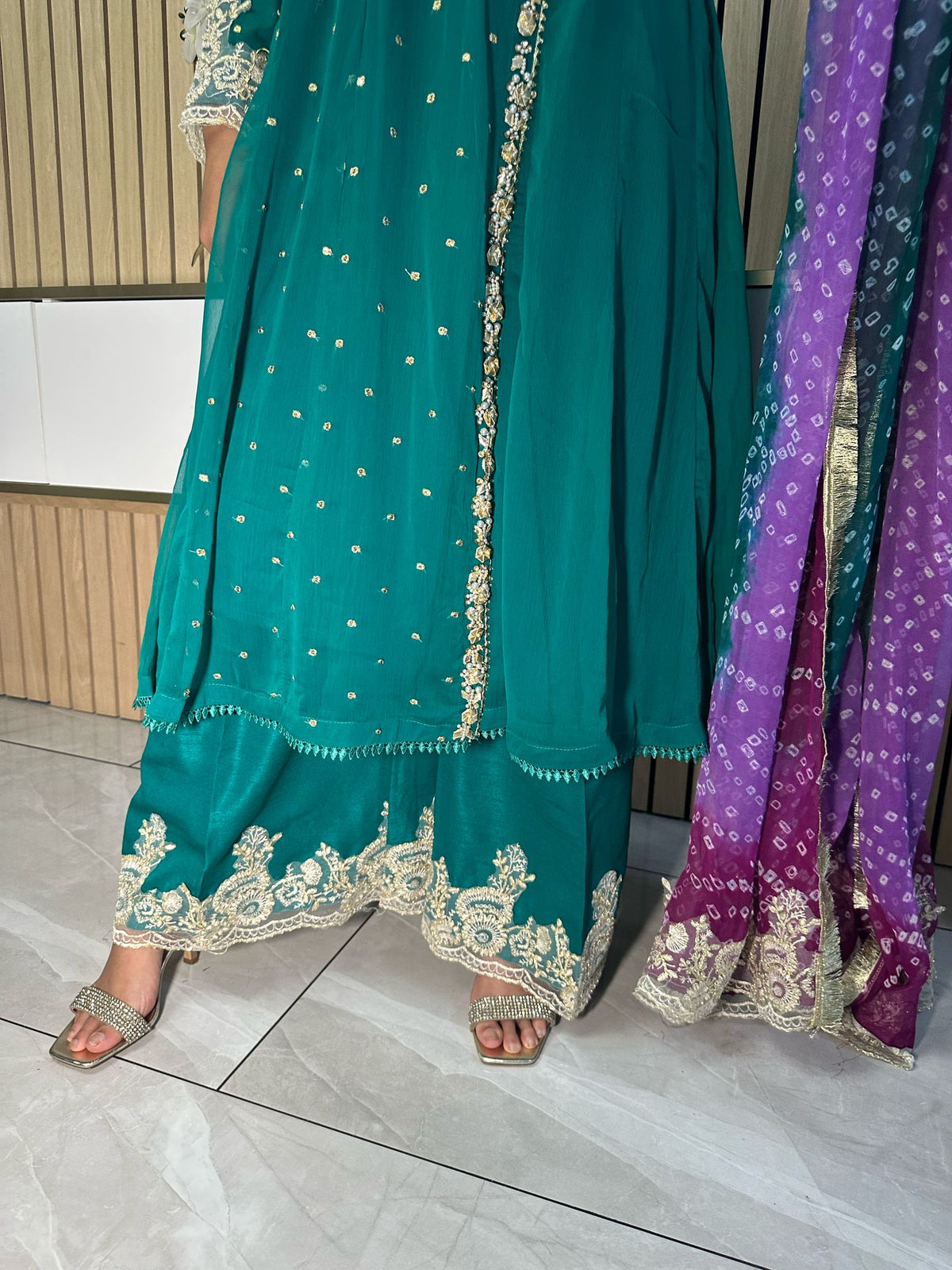 Angrakha 3pc Frock With Plazzo