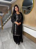 Naina 3pc Viscous Suit With Plazzo
