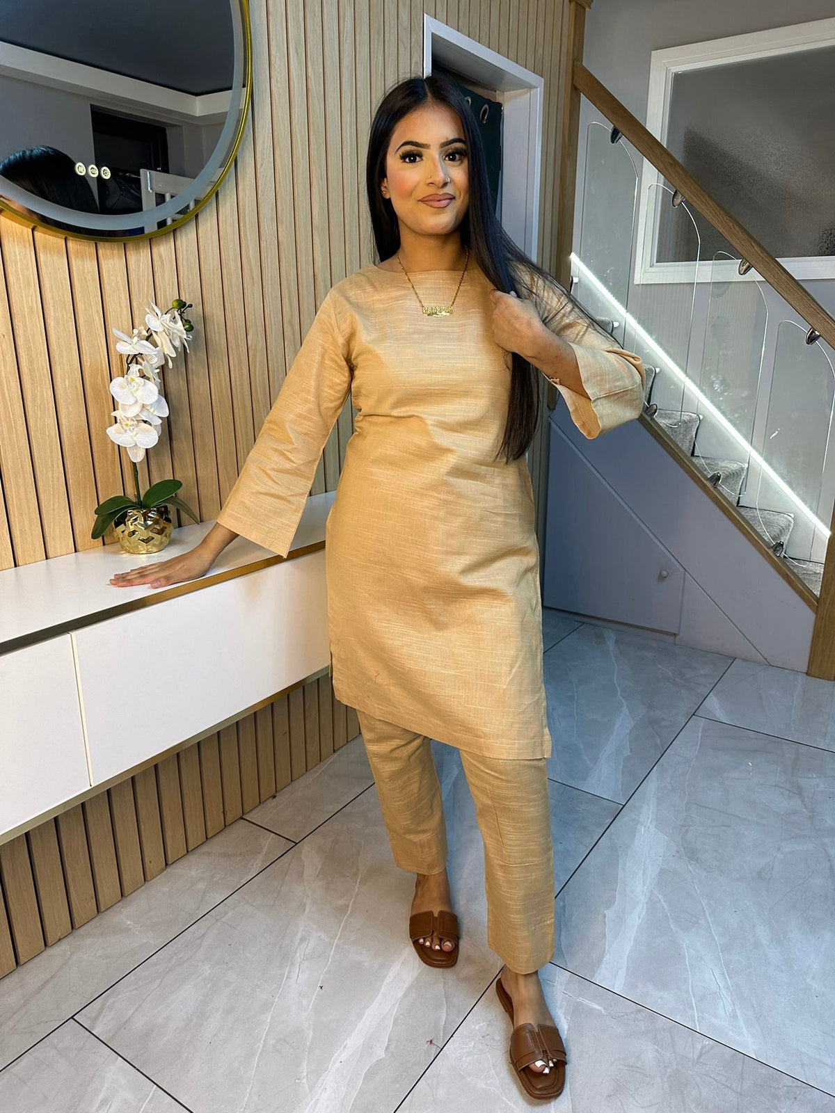 Zee Khaddar Co-ord - Beige