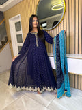 Farrah 3 Piece Maxi - Navy D2-D3