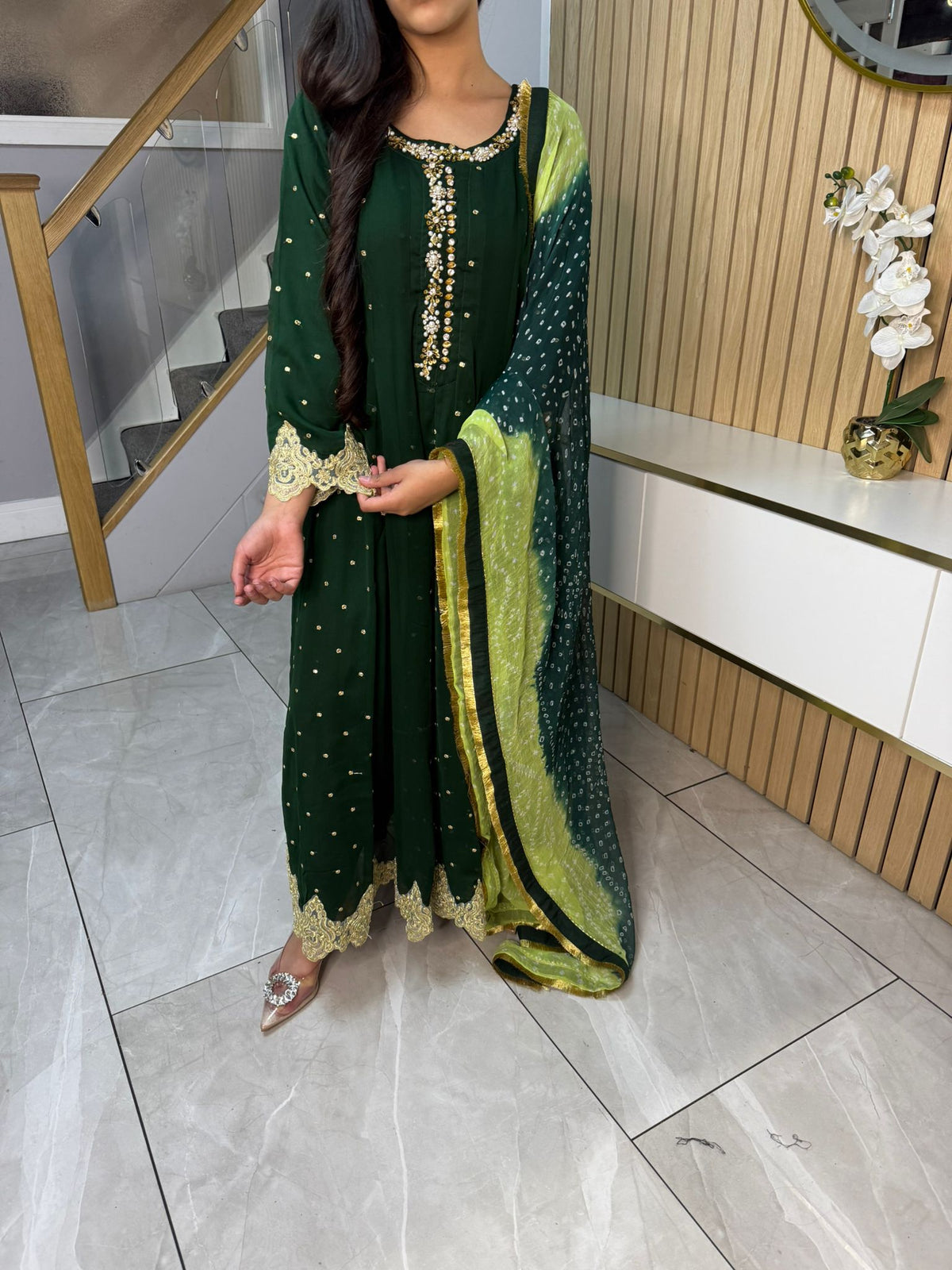 Farrah 3 Piece Maxi - Green D2-D3
