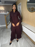 Aqilah 3pc Georgette Button
