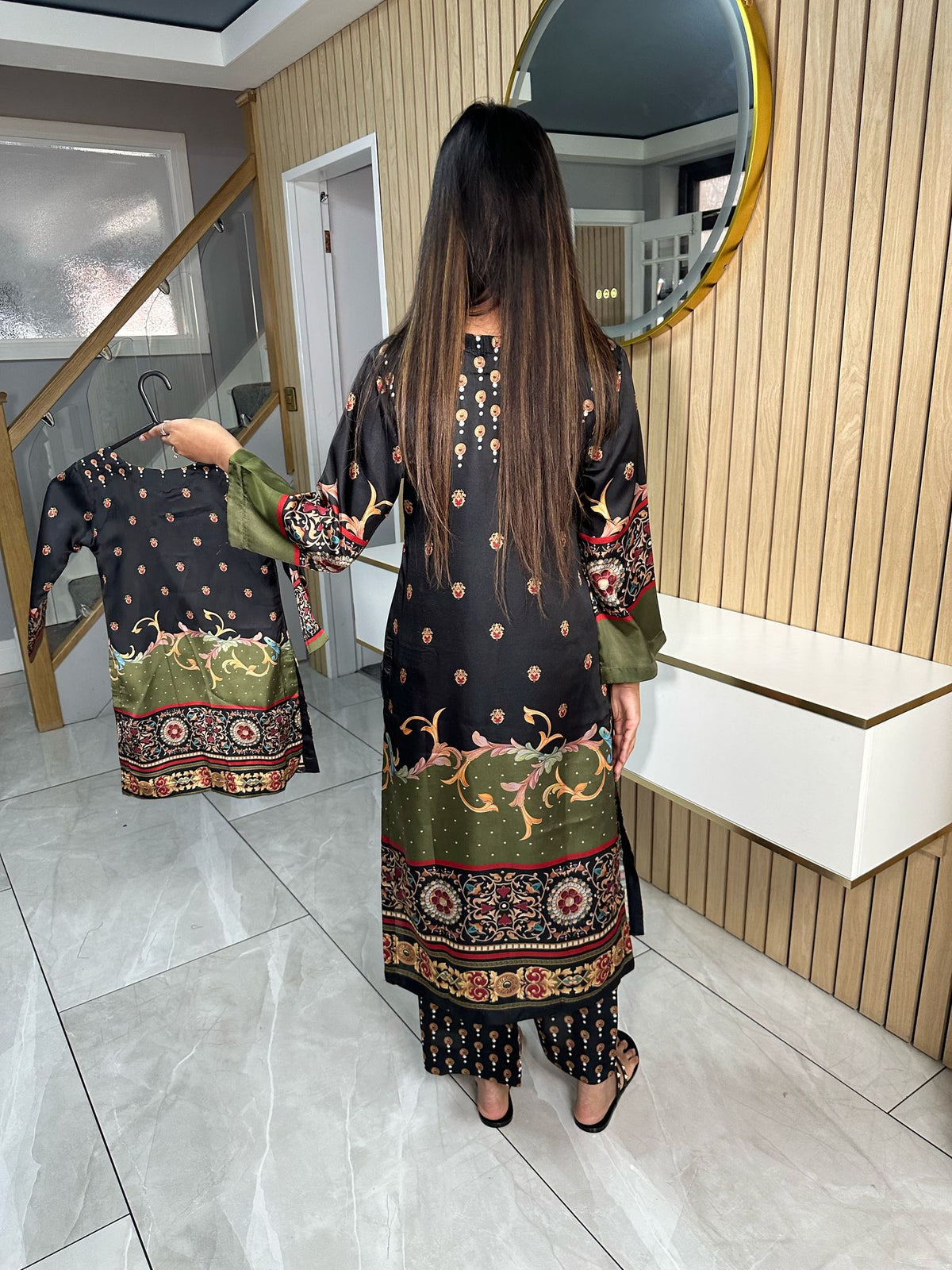 Shamila 2pc Silk Mother and Daughter Co-ord