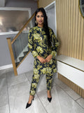 Ego 2pc- Black & Yellow Floral