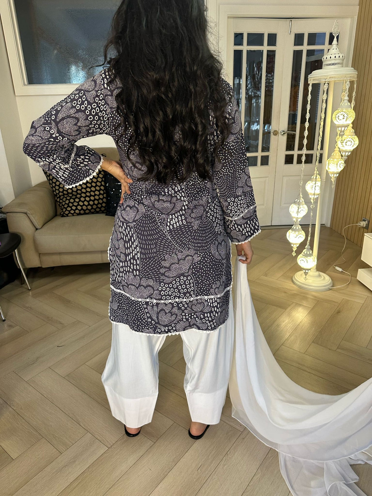 Maryam 3pc Mother & Daughter Farshi Shalwar