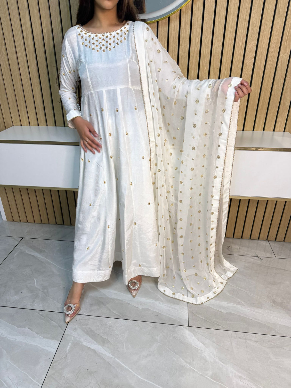 Rehma Luxury 3pc Silk Suits with Embroidered Velvet Koti
