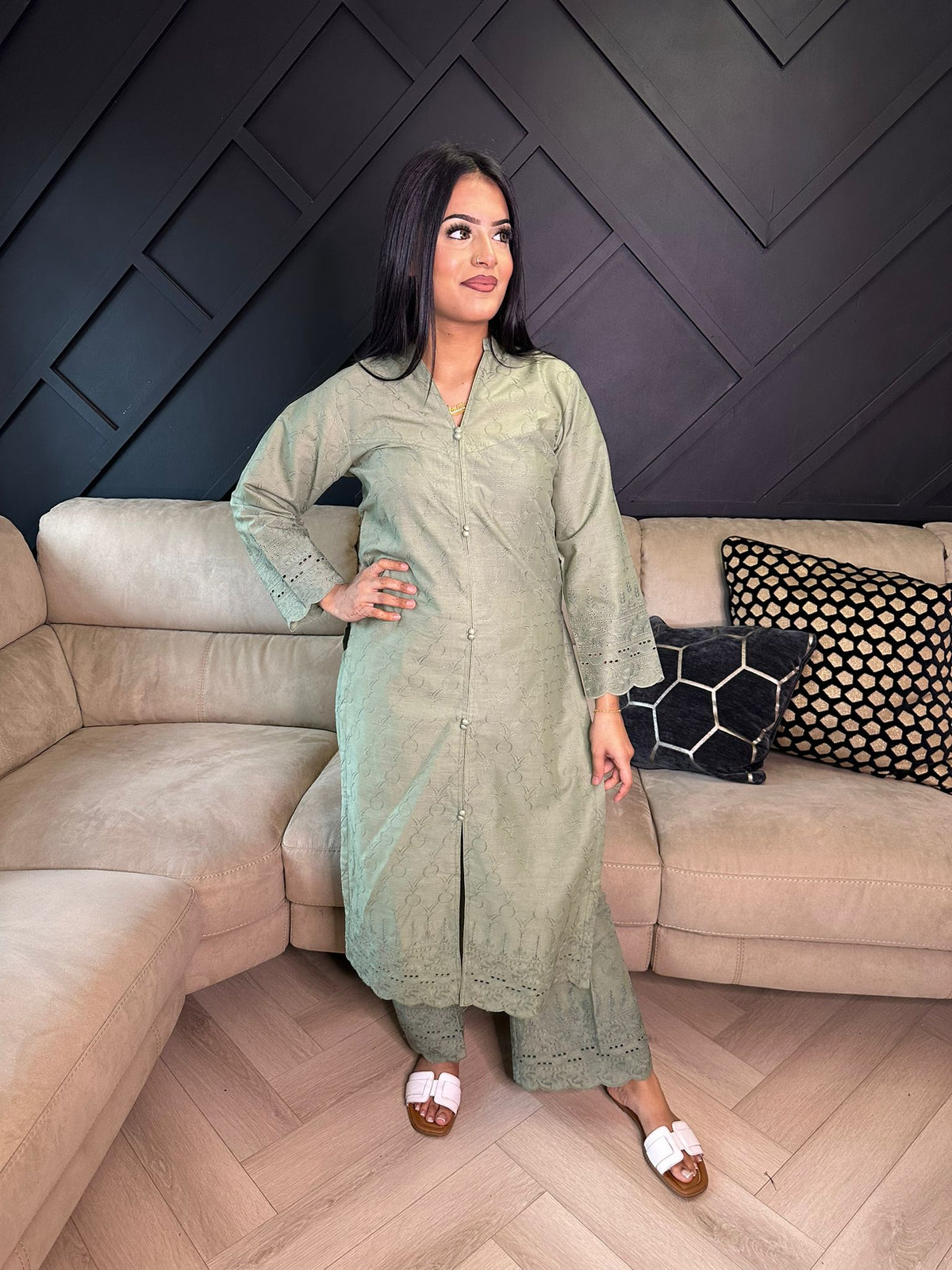 Sumayah 2Pc by Raniya - Sage Green