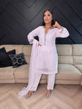 Kareena Sequin Suit  - White U3-D3