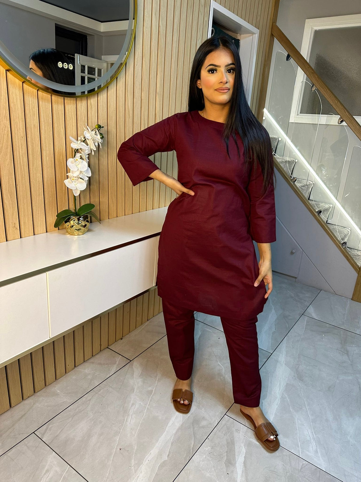 Zee Khaddar 2pc Plain Co-ord