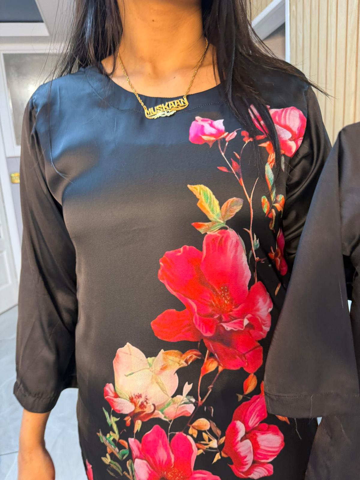 Shamila 2pc Silk Mother and Daughter Co-ord D1-F