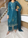 Shawaal 3pc Marina Suit With Plazzo