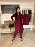 Hannah M&D Shalwar-Maroon D2-A2