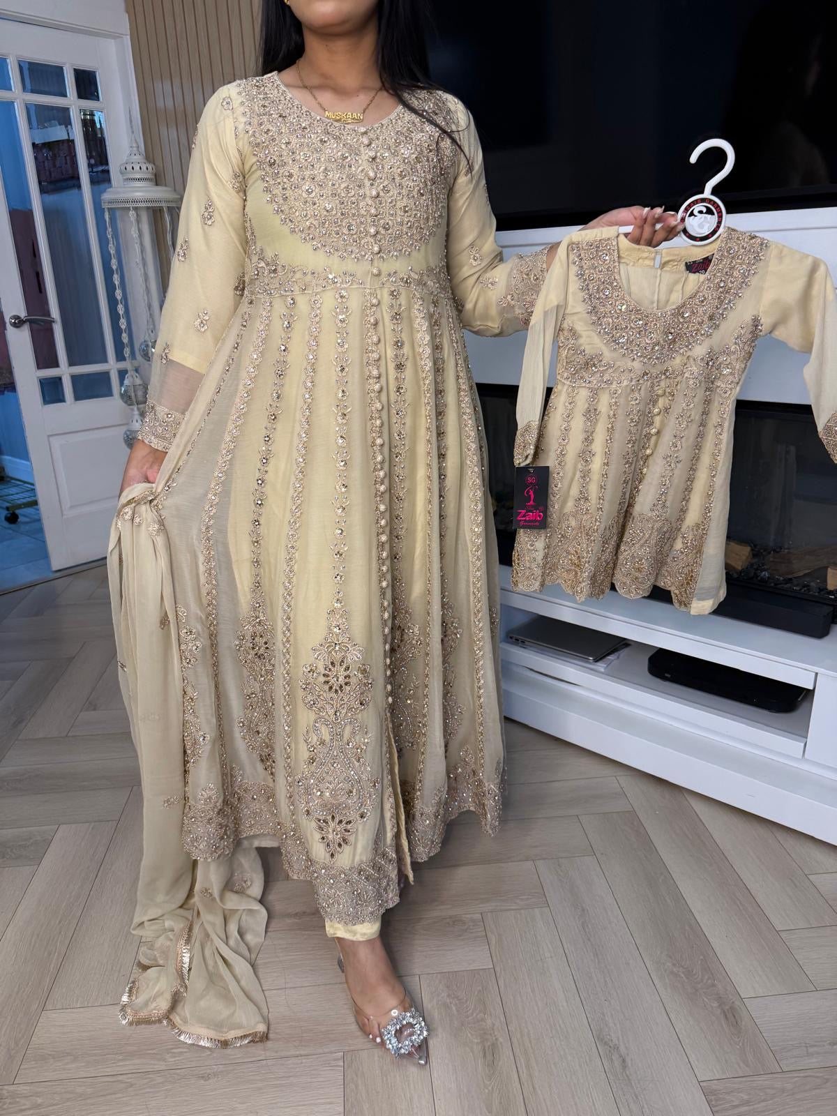 Felisha 3pc Mother & Daughter Frock